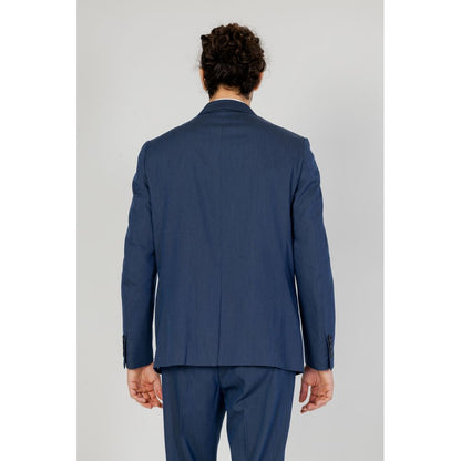 Blue Polyester Suit