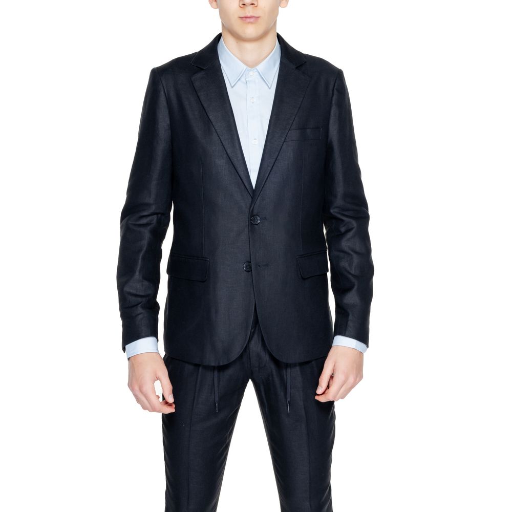 Elegant Black Linen Suit - Men’s Jacket