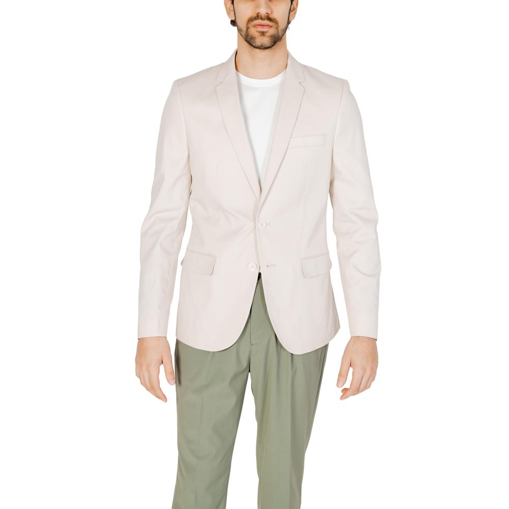 Elegant Cream Cotton Suit for Men