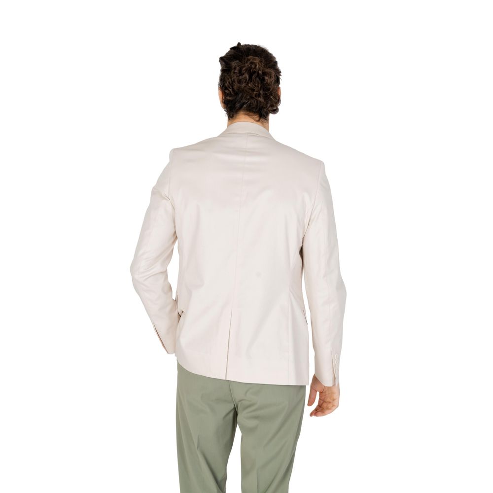 Elegant Cream Cotton Suit for Men