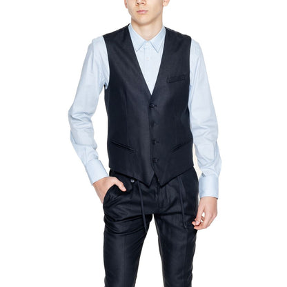 Black Linen Vest