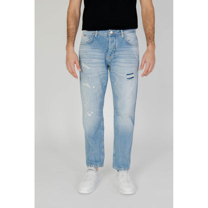 Light Blue Cotton Jeans & Pant