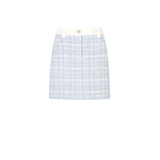 Cute Blue Boucle Mini Skirt