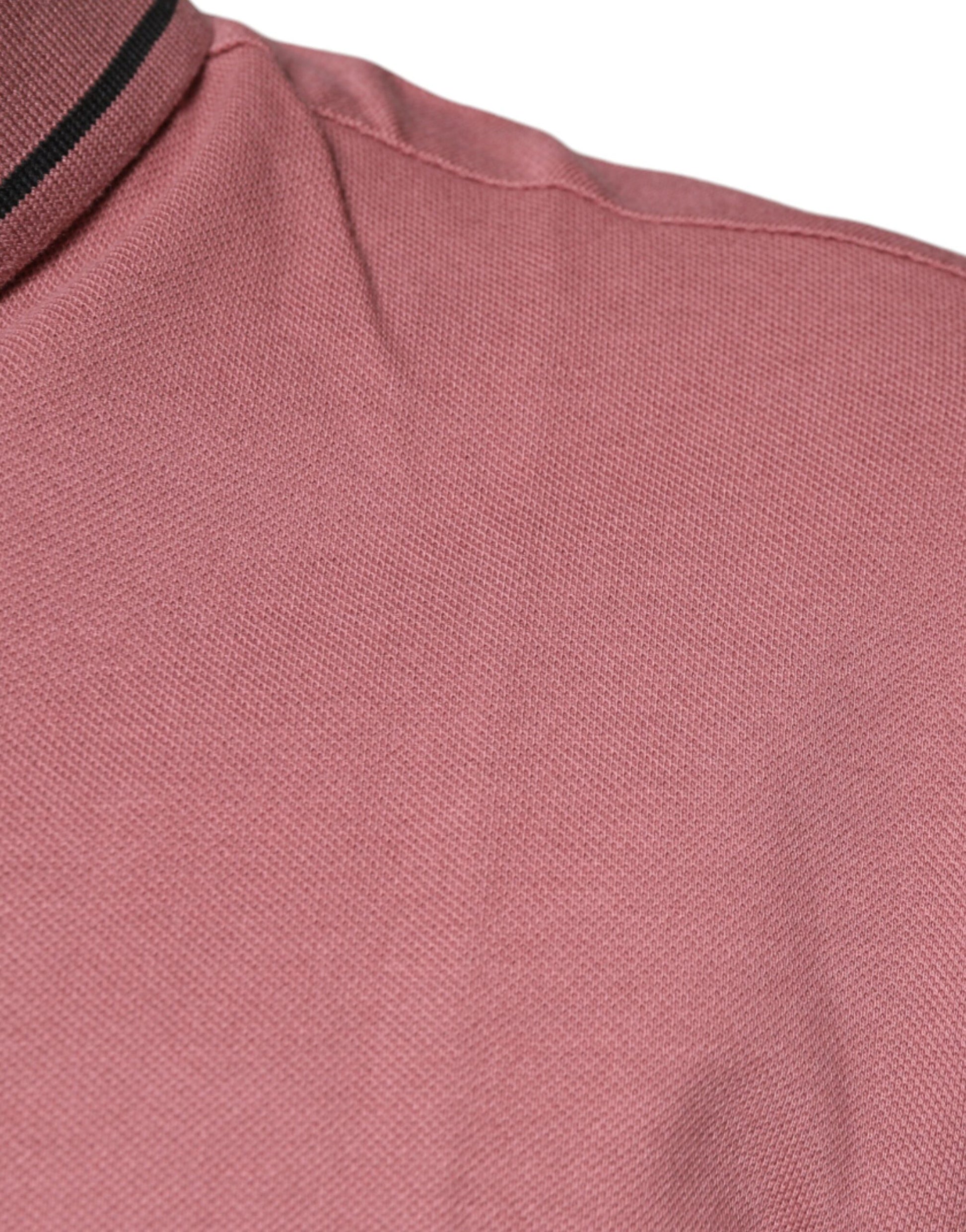 Pink Crown Embroidery Collared Polo T-shirt