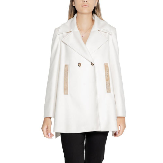 White Polyester Jackets & Coat