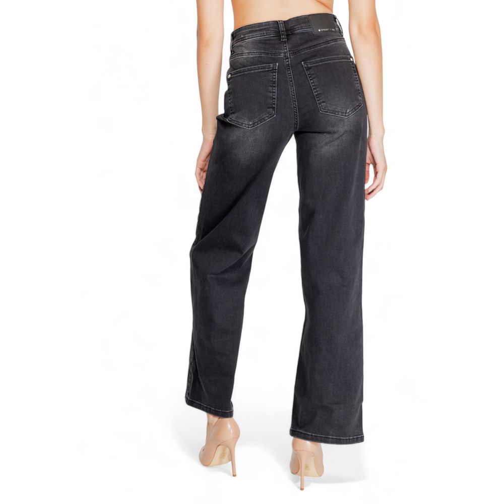 Black Cotton Jeans & Pant