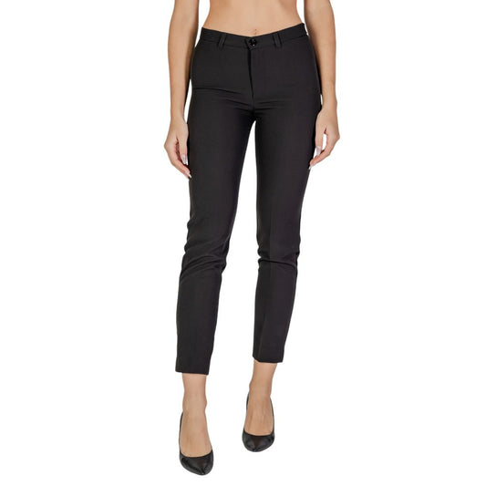 Black Polyester Jeans & Pant