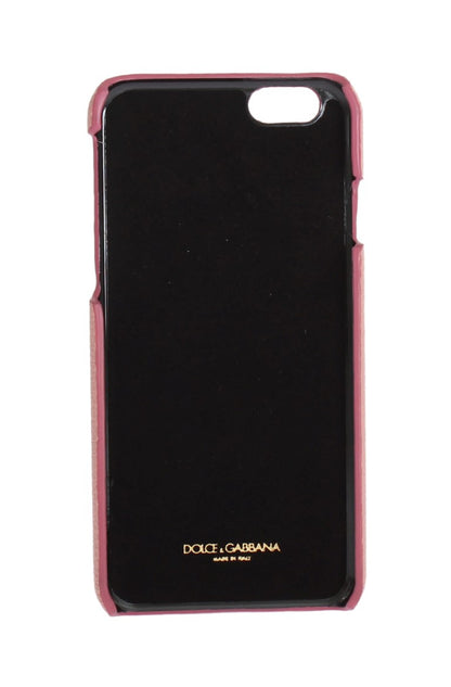  - Chic Pink Leather Heart-Embellished Phone Cover