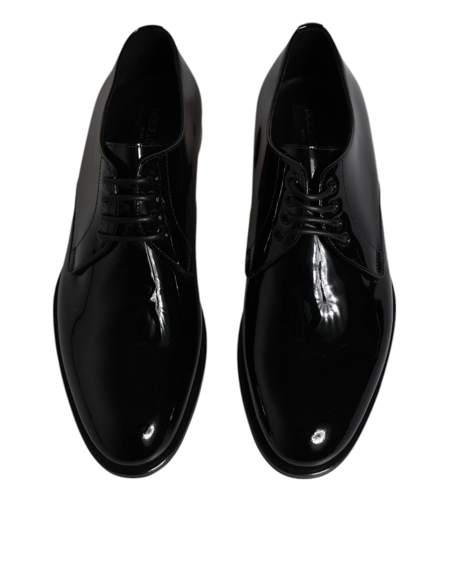 Black Patent Leather Derby Formal Dress Shoes