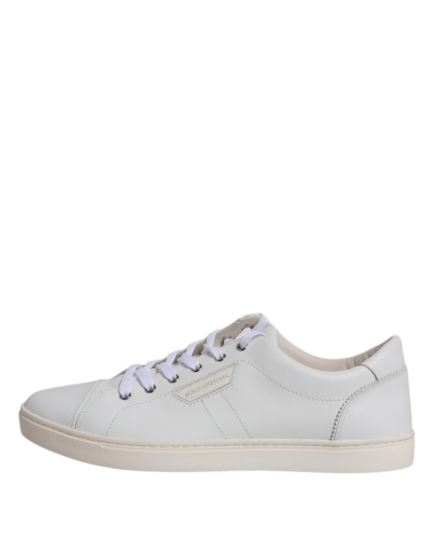 White Leather Low Top Men Sneakers Shoes