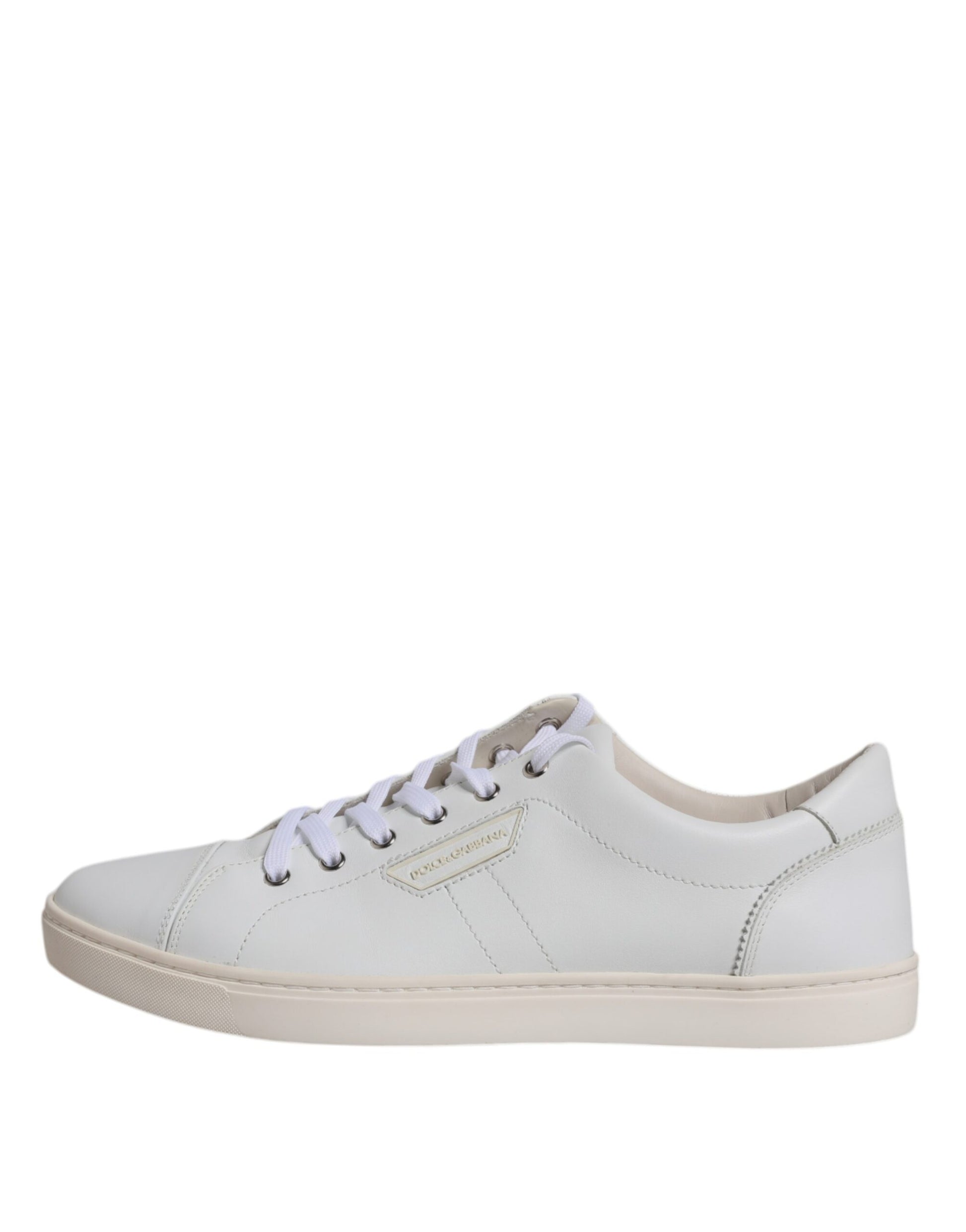 White Leather Low Top Men Sneakers Shoes