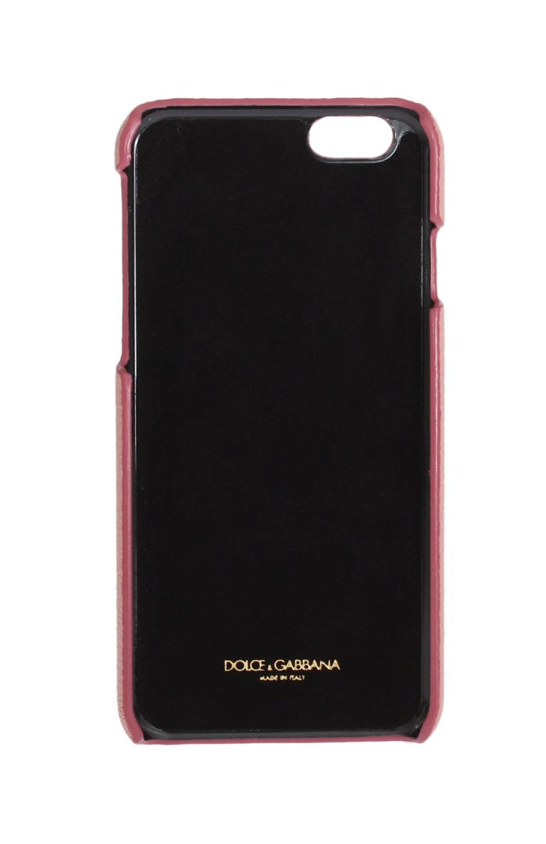  - Chic Pink Leather Crystal iPhone Case