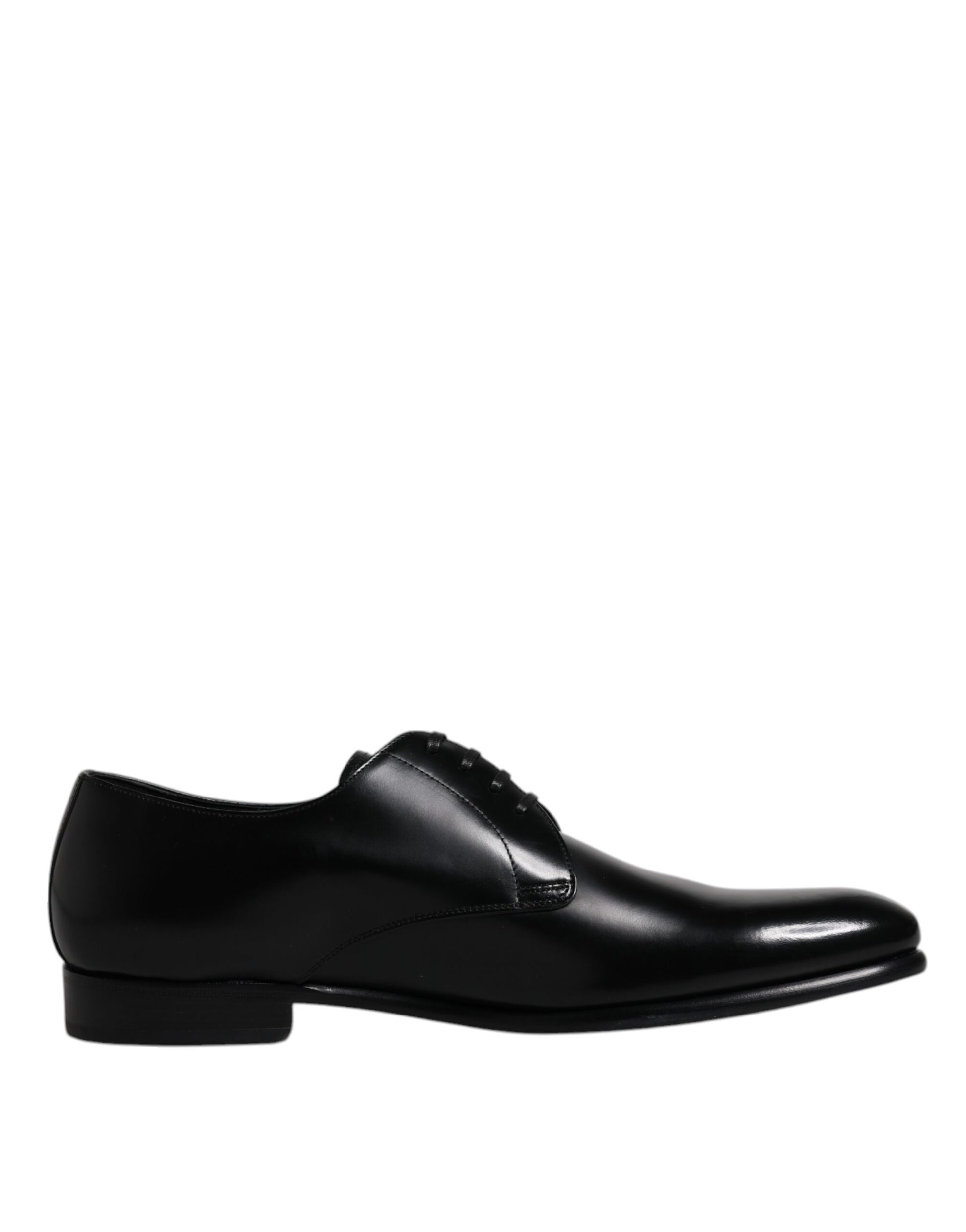 Black Leather Lace Up Men Derby Formal Shoes