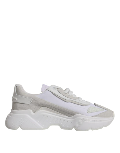 Dolce & Gabbana White Leather Daymaster Low Top Sneakers