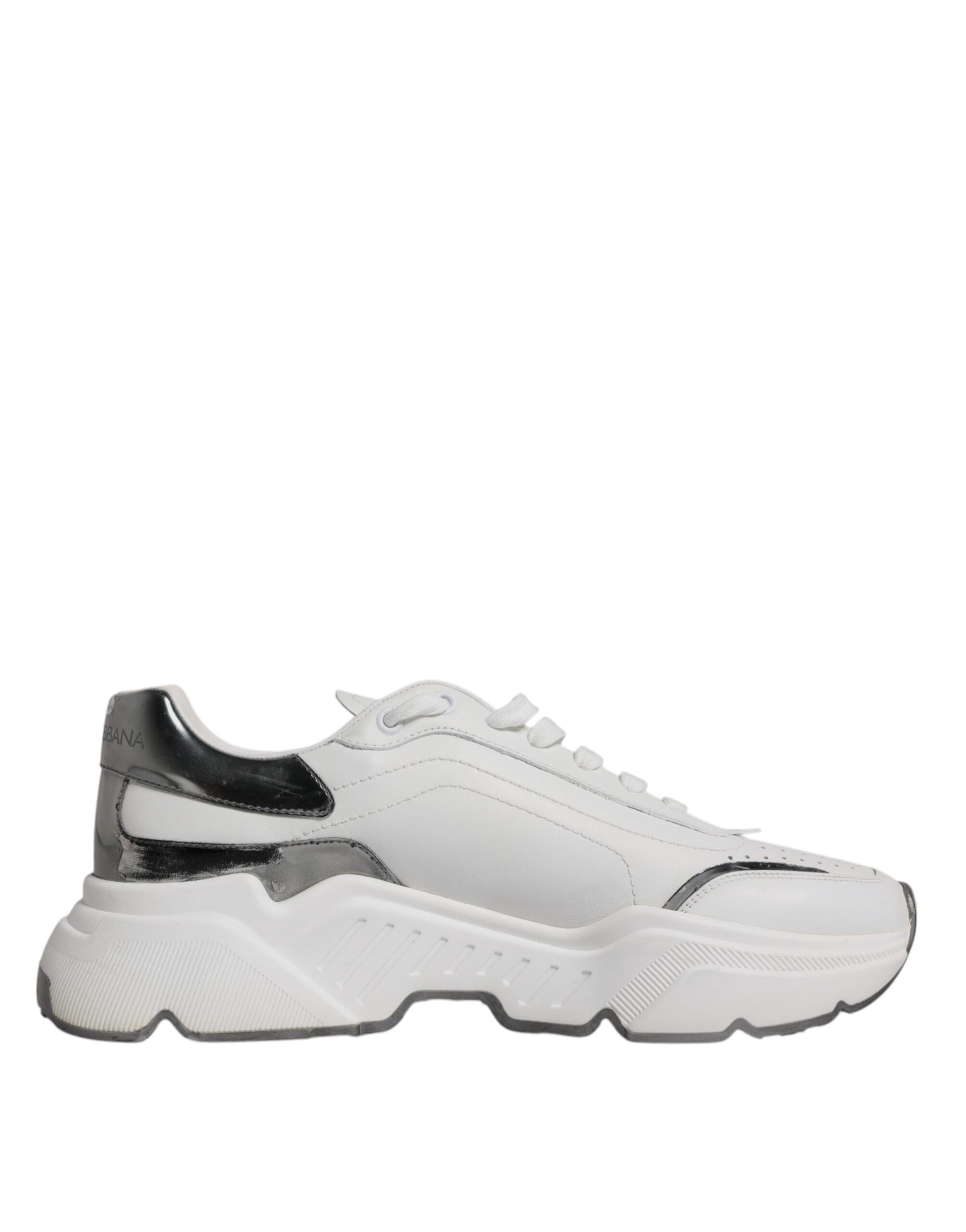 White Silver DAYMASTER Leather Men Sneakers Shoes