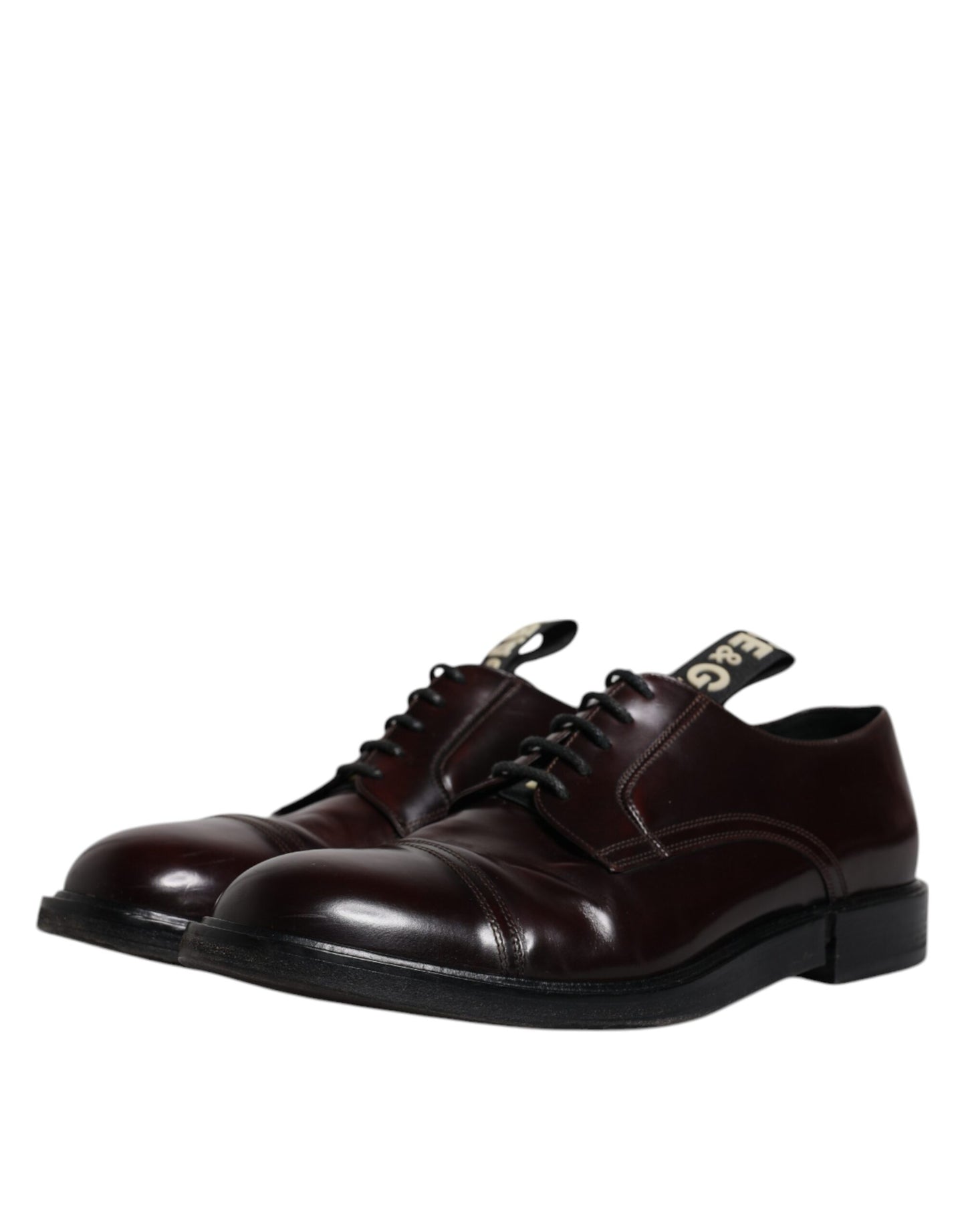 Bordeaux Leather Derby Formal Dress Shoes