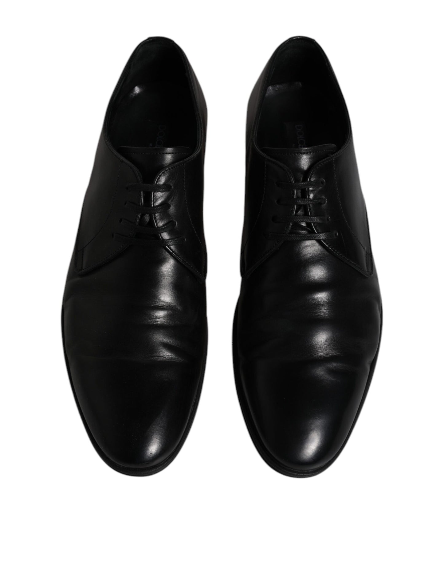 Black Leather Lace Up Men Derby Formal Shoes