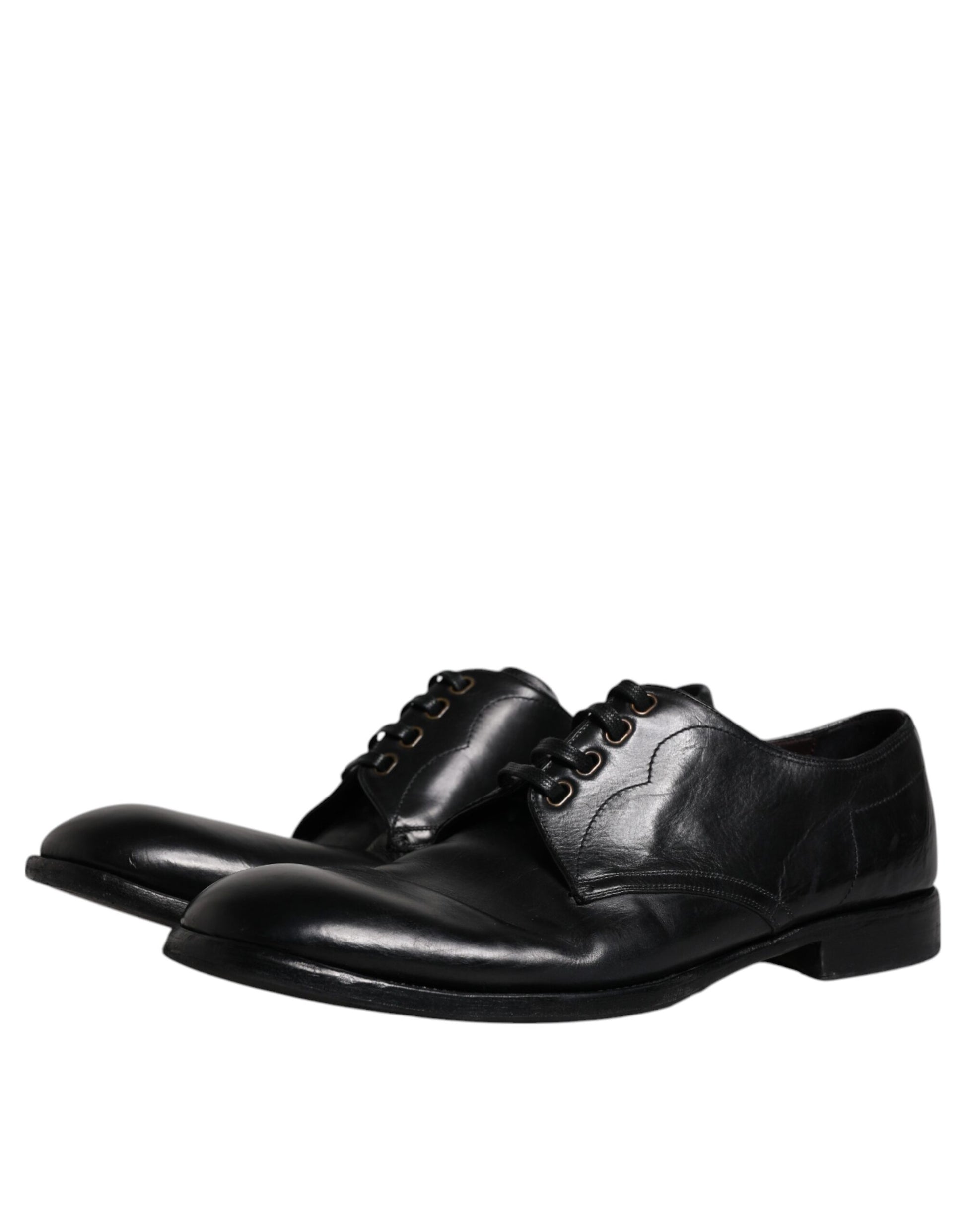 Black Leather Derby Formal Men Dress Shoes