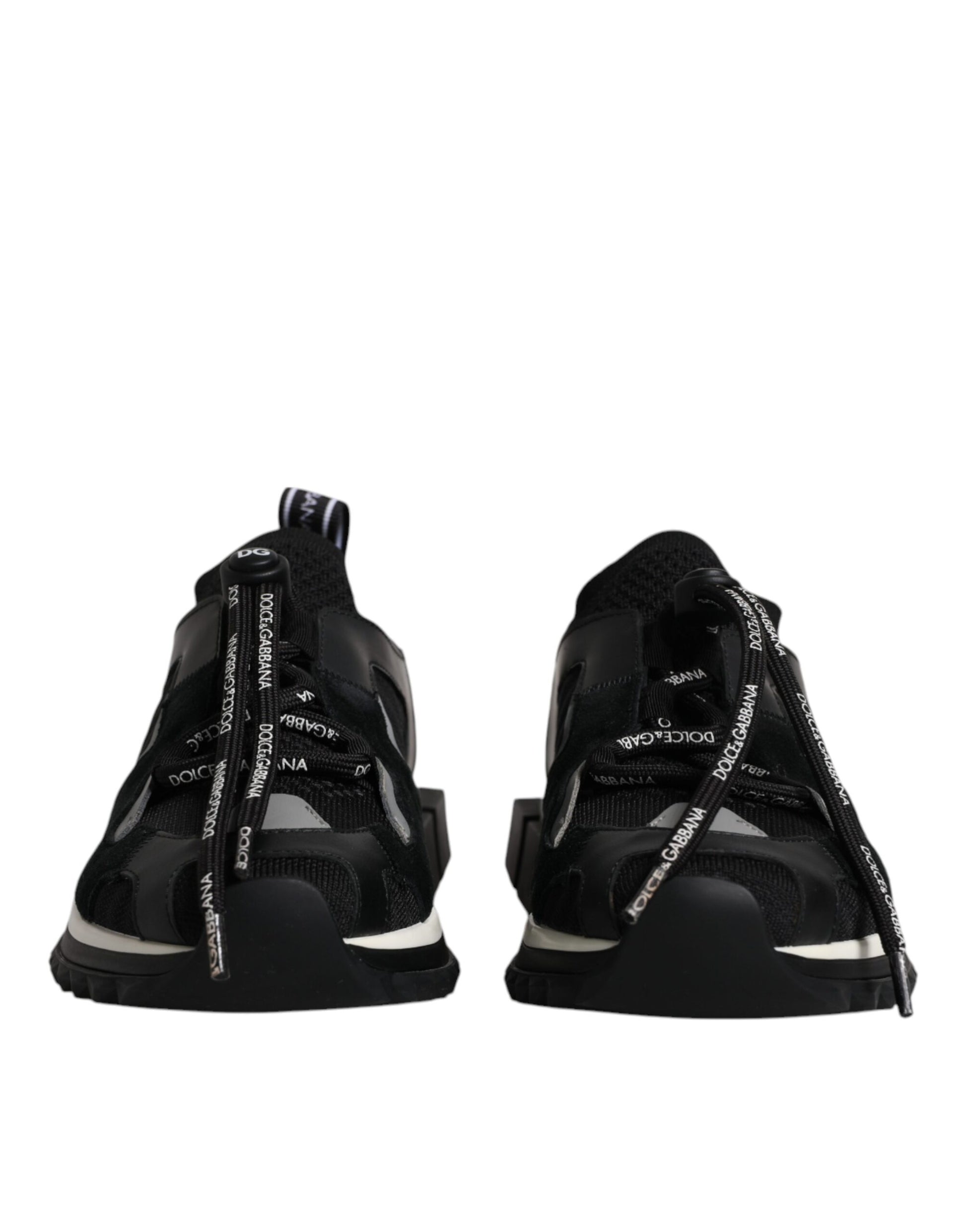 Dolce & Gabbana Black & White Logo Sorrento Sneakers for Men