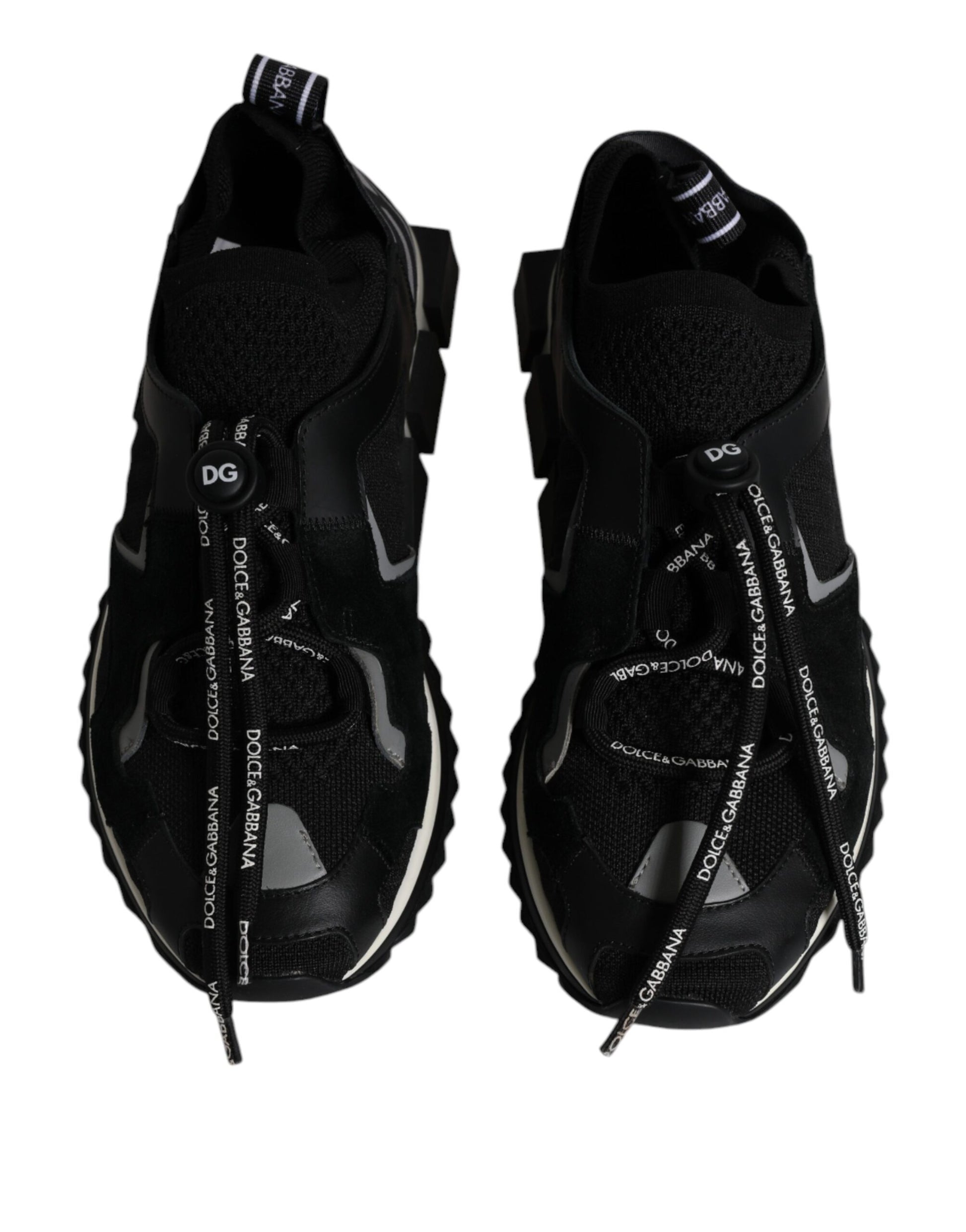 Dolce & Gabbana Black & White Logo Sorrento Sneakers for Men