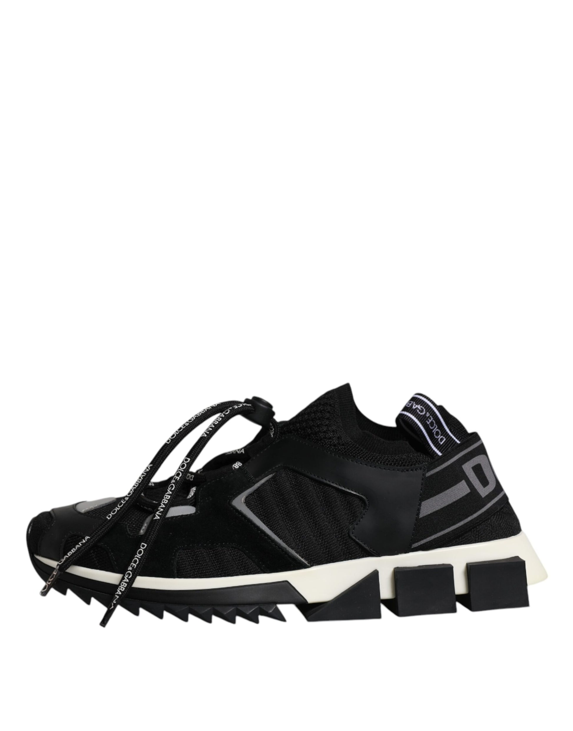 Dolce & Gabbana Black & White Logo Sorrento Sneakers for Men