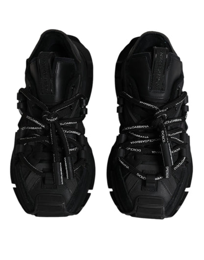 Black Low Top Space Lace Up Sneakers Shoes