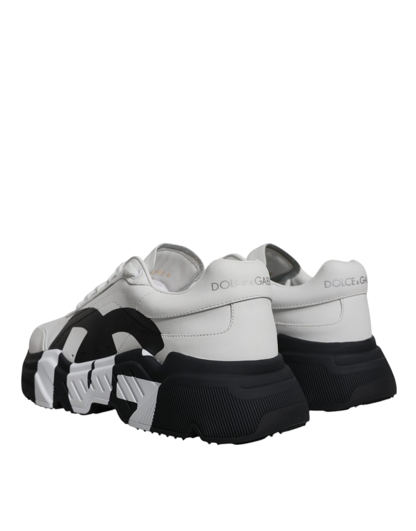 White Black DAYMASTER Leather Sneakers Shoes