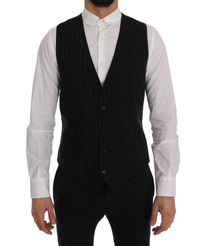  - Elegant Striped Vest Waistcoat