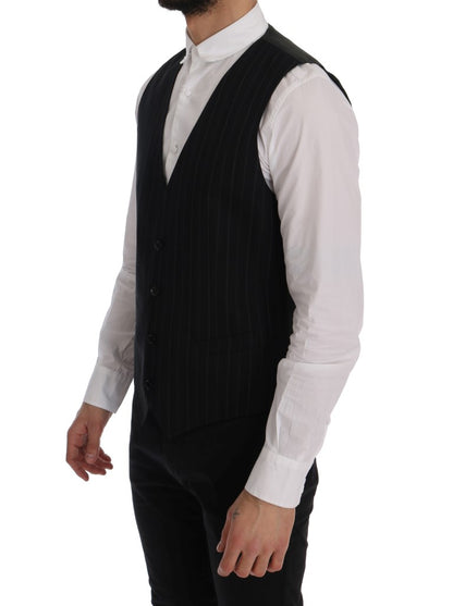  - Elegant Striped Vest Waistcoat