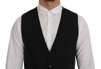  - Elegant Striped Vest Waistcoat