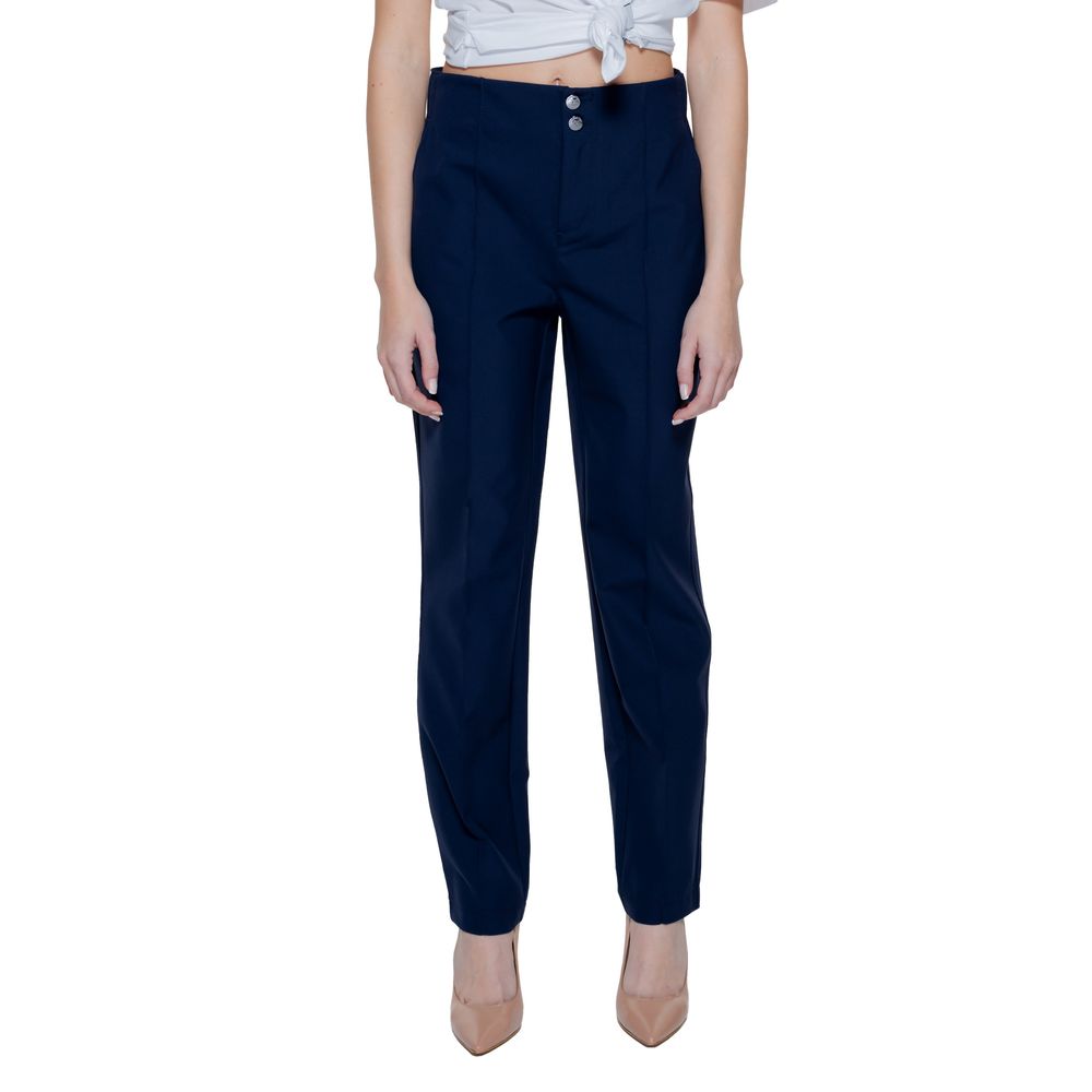 Blue Polyamide Cigarette Pants for Women