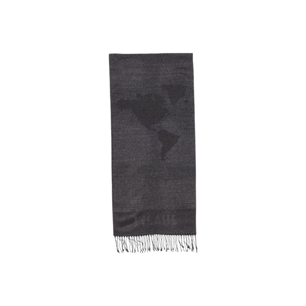 Elegantly Soft Gray Viscose Scarf for Women