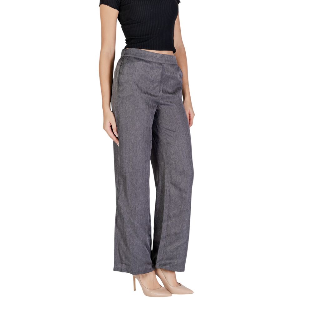 Gray Polyester Jeans & Pant