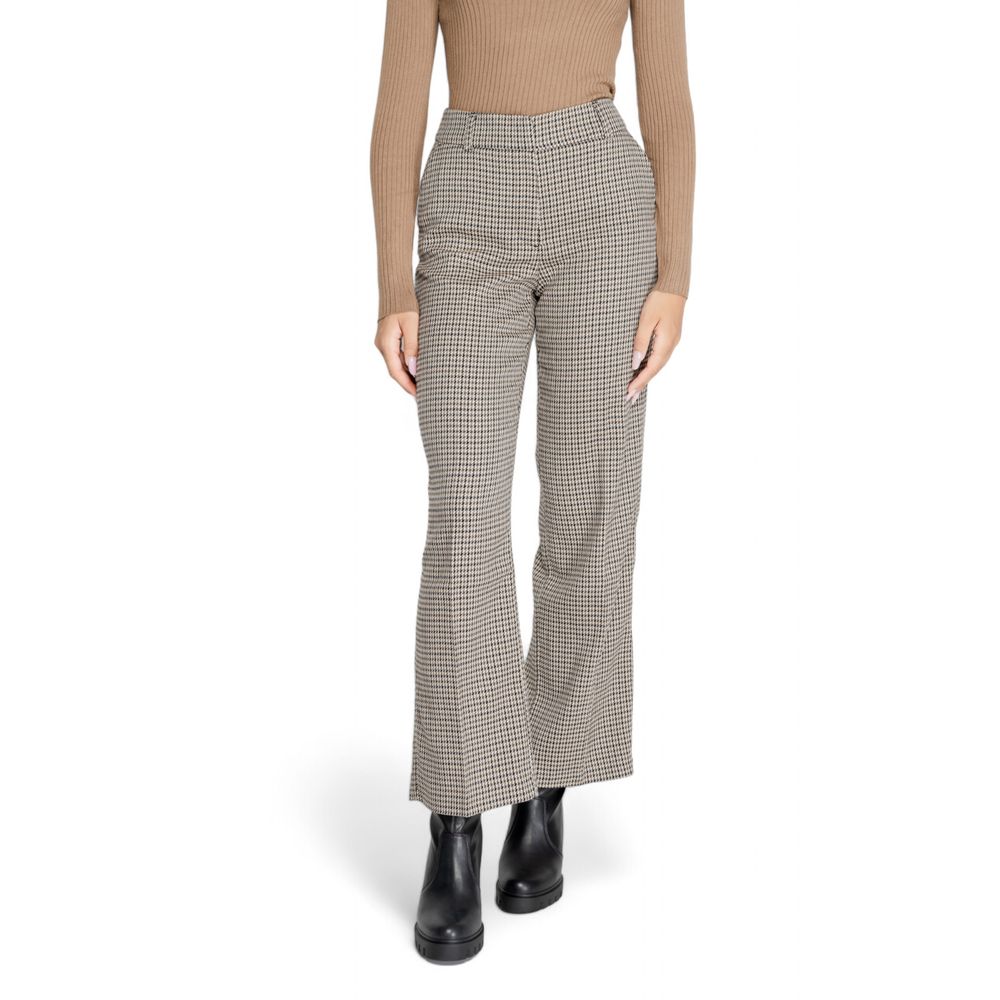 Chic Beige Polyester Jeans for Women