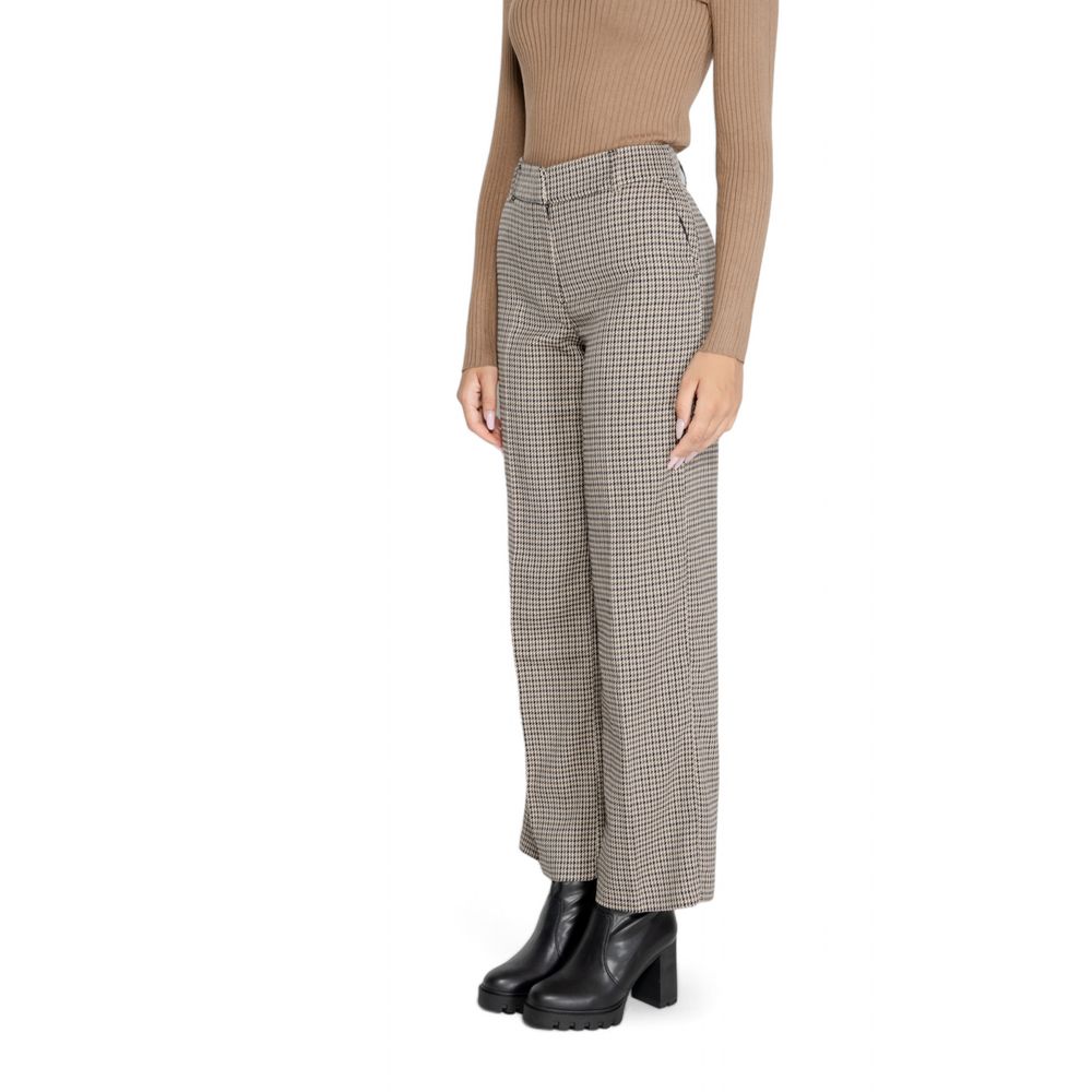 Chic Beige Polyester Jeans for Women