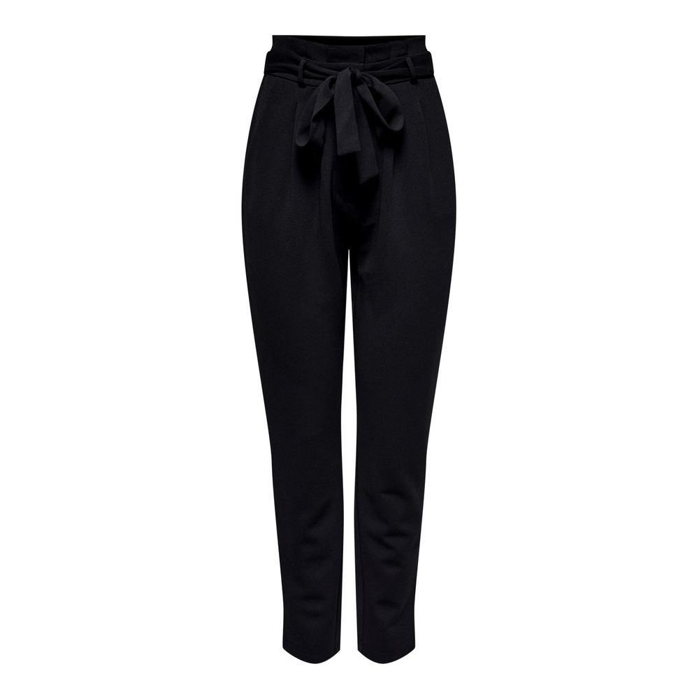 Black Polyester Jeans & Pant