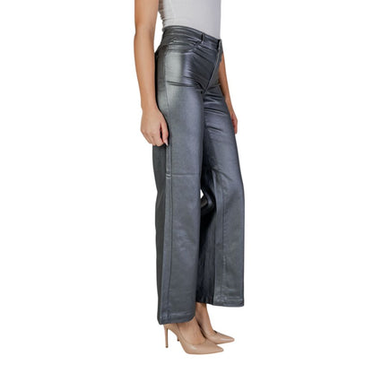 Silver Viscose Jeans & Pant