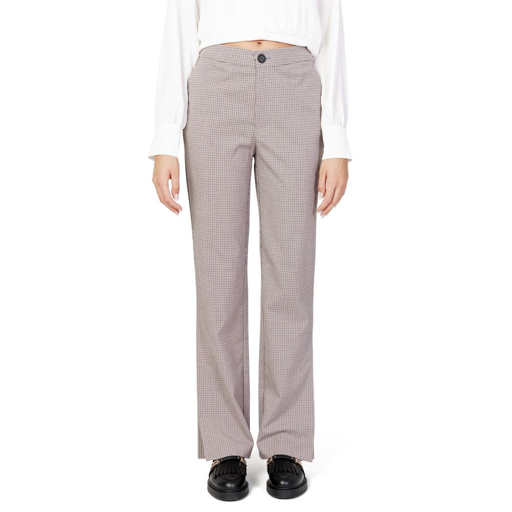 Beige Polyester Jeans & Pant