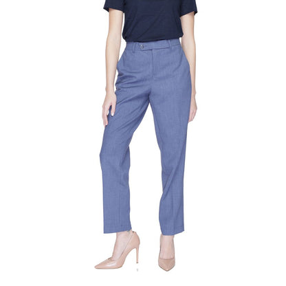 Blue Polyester Jeans & Pant