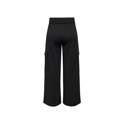 Black Polyester Jeans & Pant