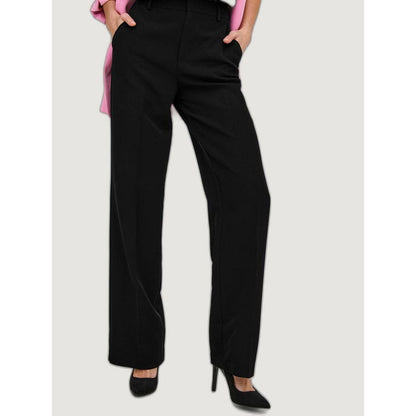 Black Polyester Jeans & Pant