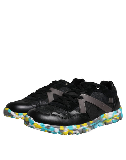 Dolce & Gabbana Men's Black Jamaica Low-Top Sneakers