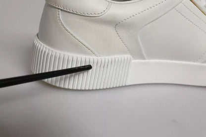 White Miami Leather Low Top Sneakers Shoes