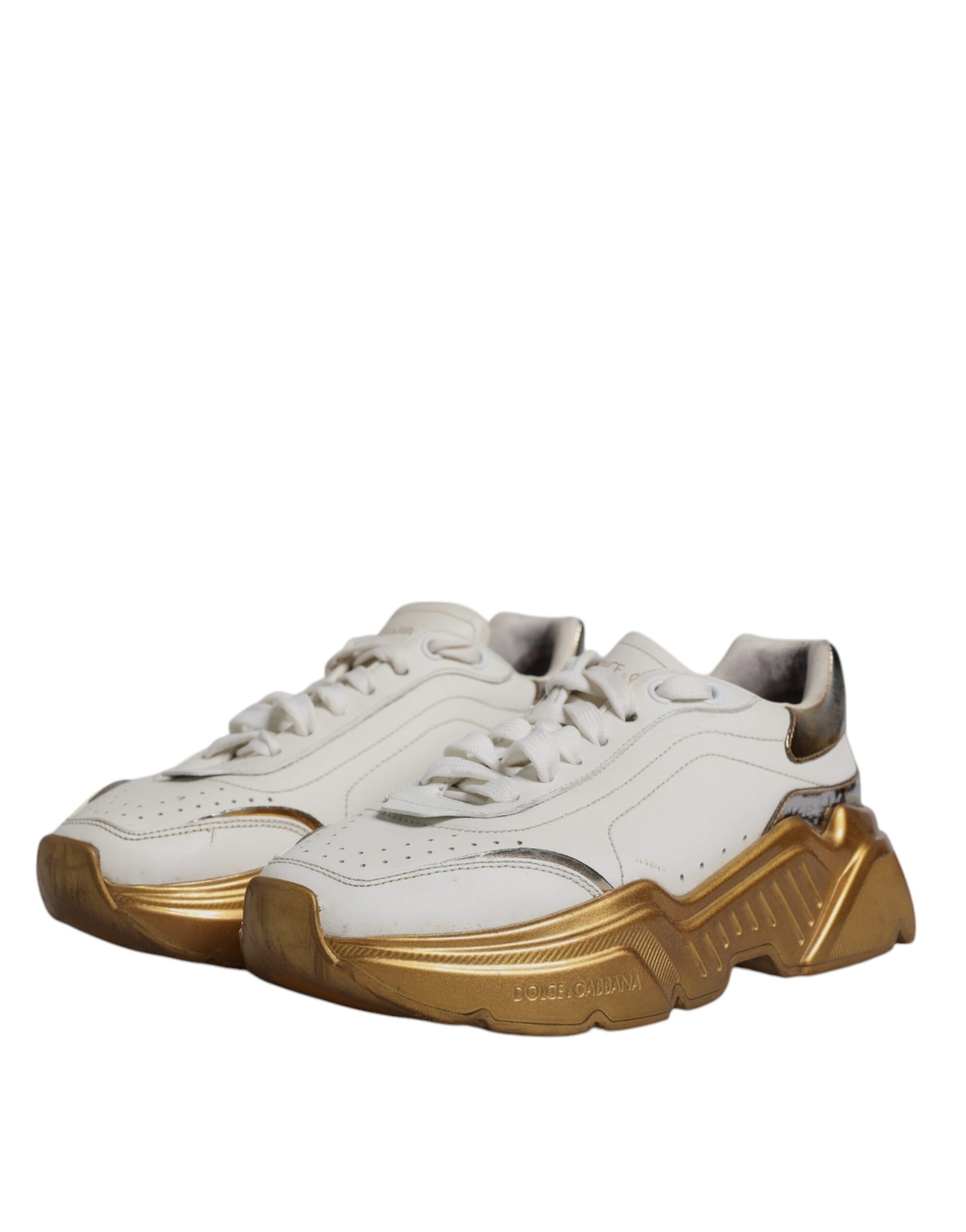 White Gold Daymaster Low Top Sneakers Shoes