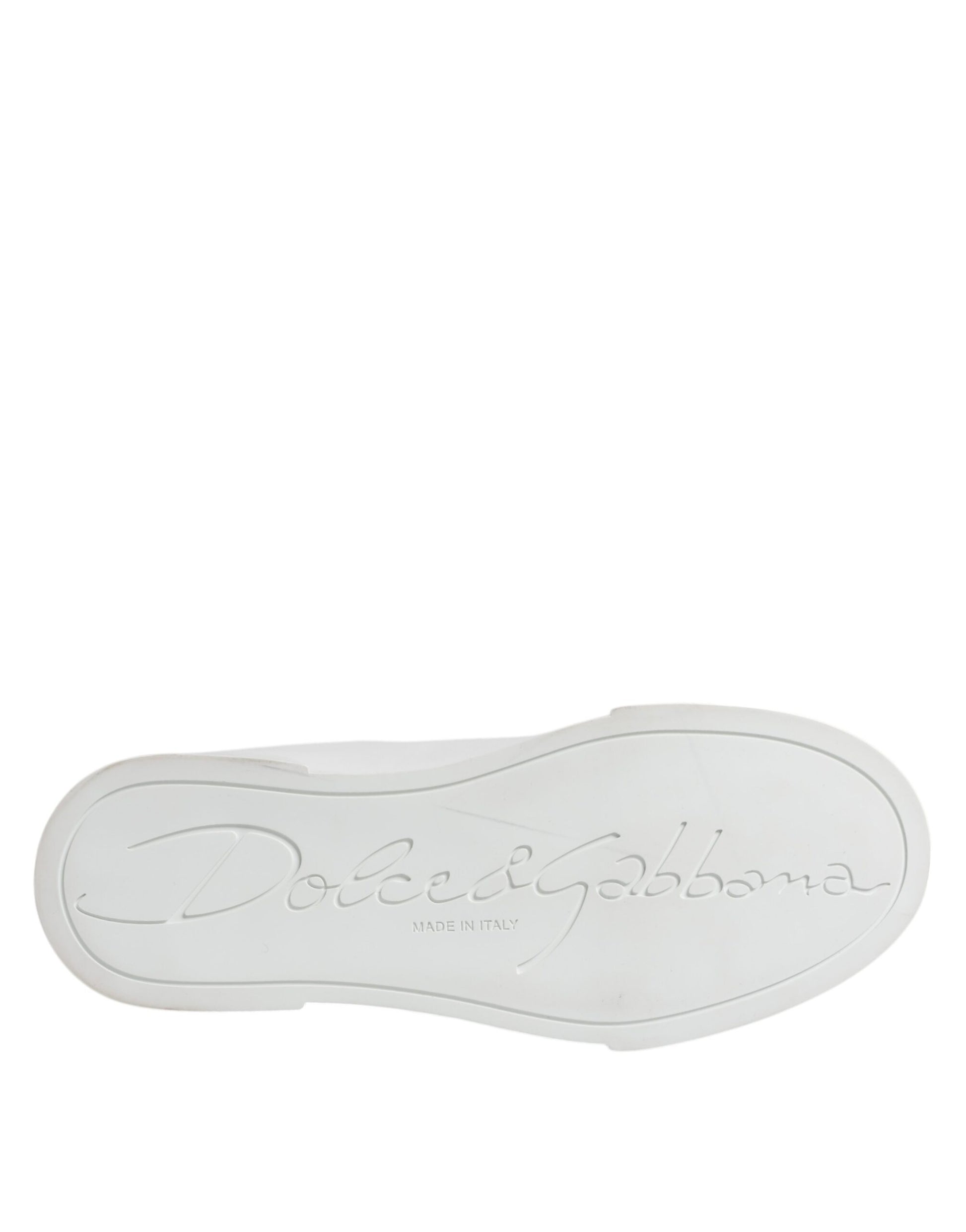 Dolce & Gabbana White Leather Classic Low Top Sneakers