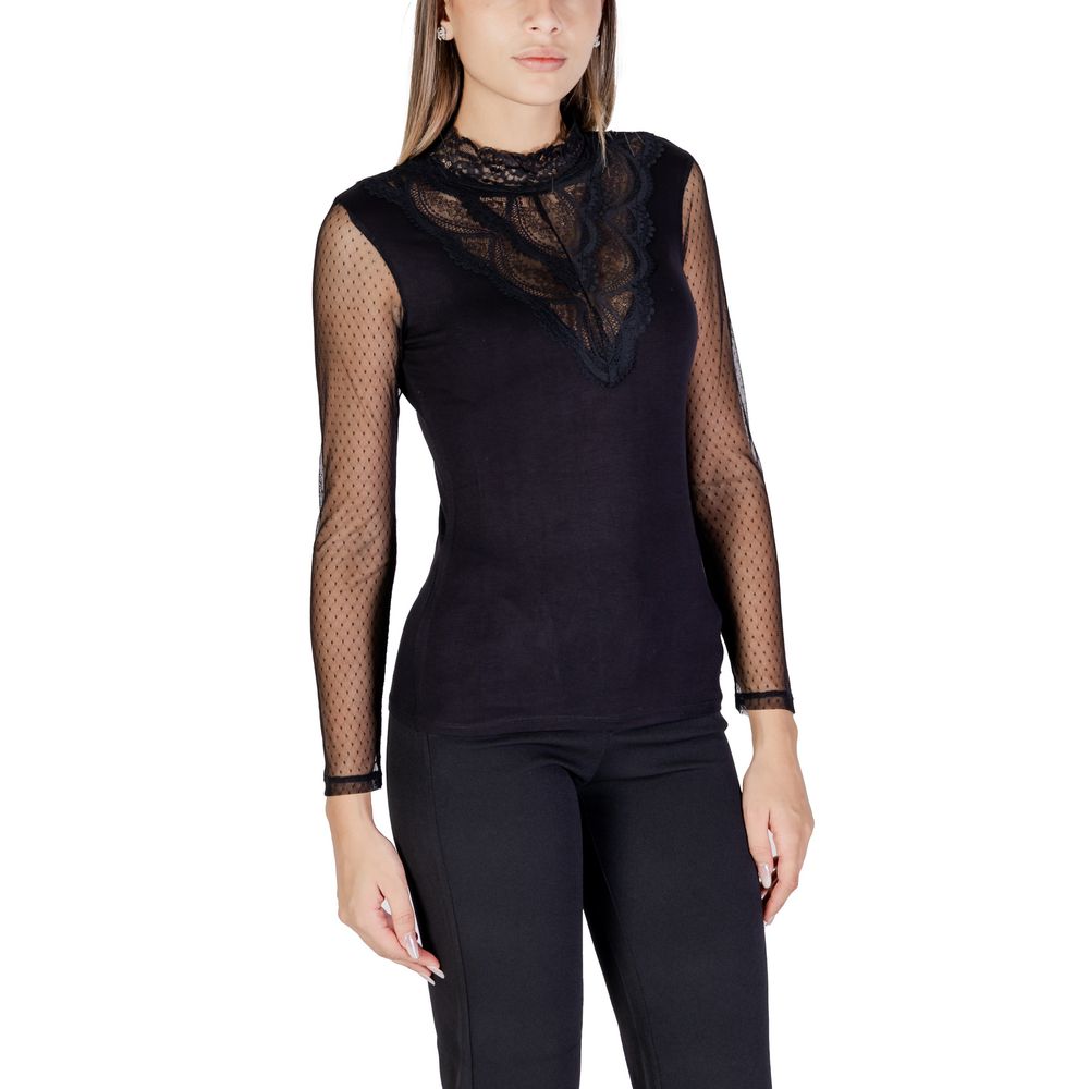 Black Viscose Tops & T-Shirt