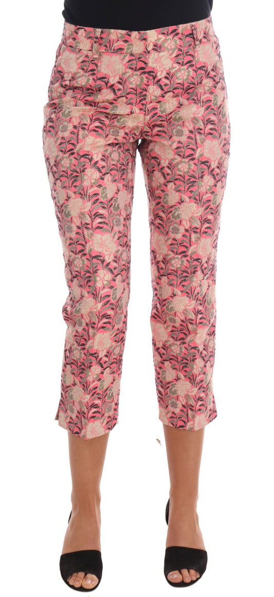  - Elegant Floral Brocade Pants