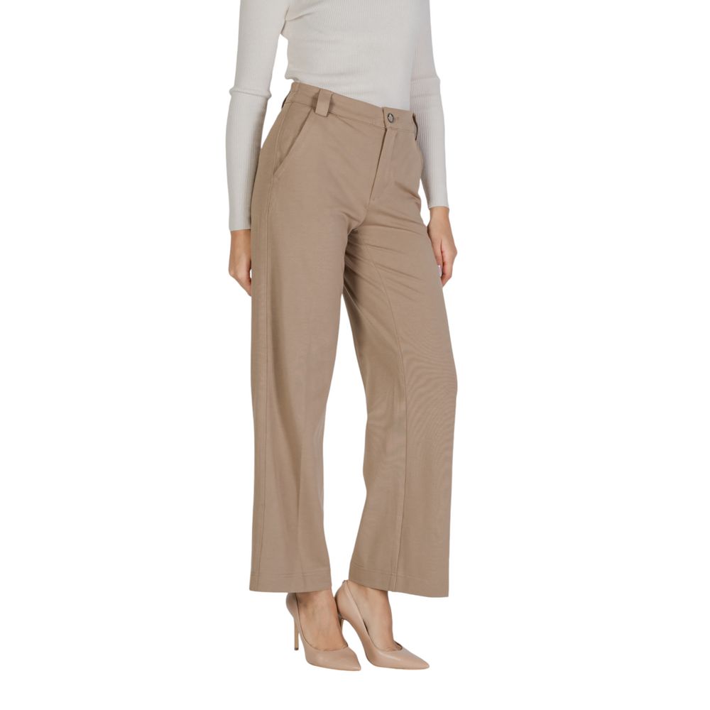 Beige Viscose Jeans & Pant