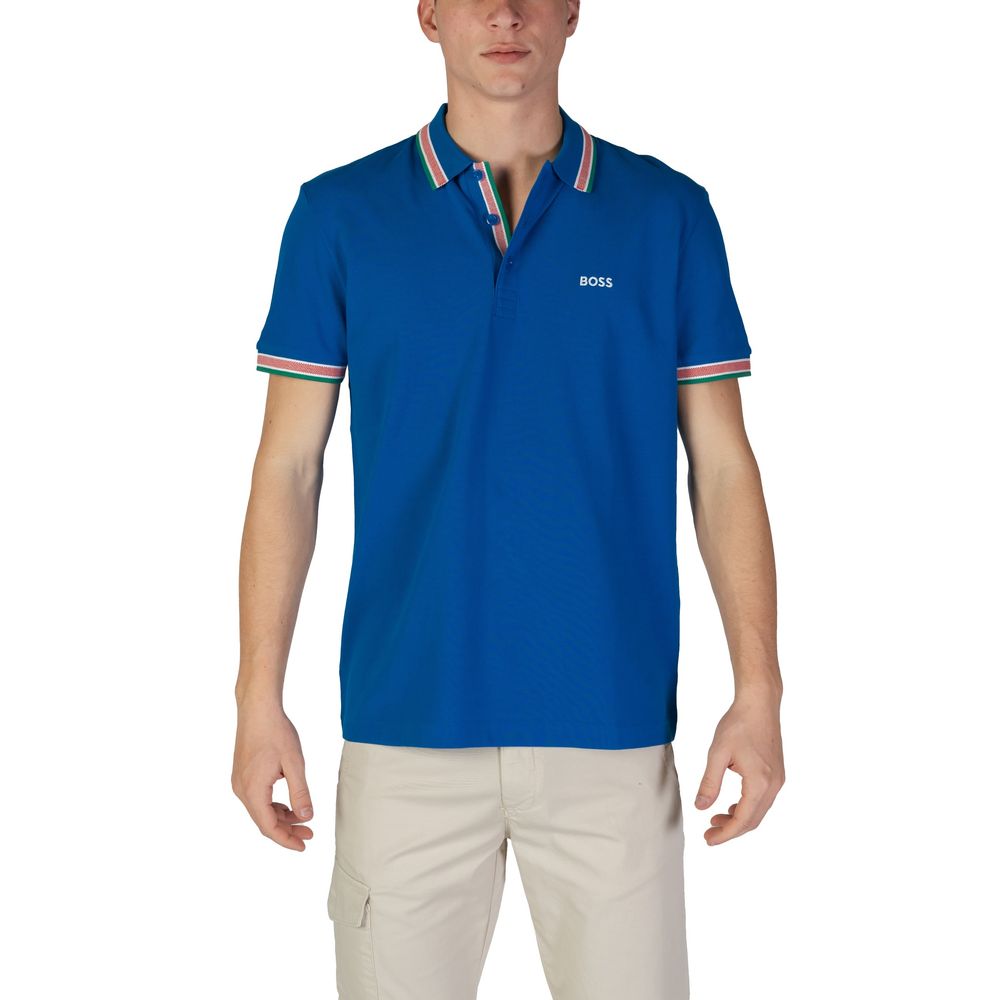 Hugo Boss Blue Cotton Polo Shirt - Model 10241663 50469055