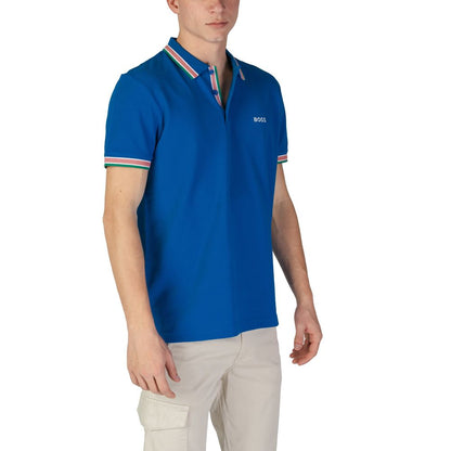 Hugo Boss Blue Cotton Polo Shirt - Model 10241663 50469055
